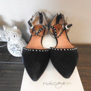 Halogen Bristal Flat Black Suede Silver 9.5